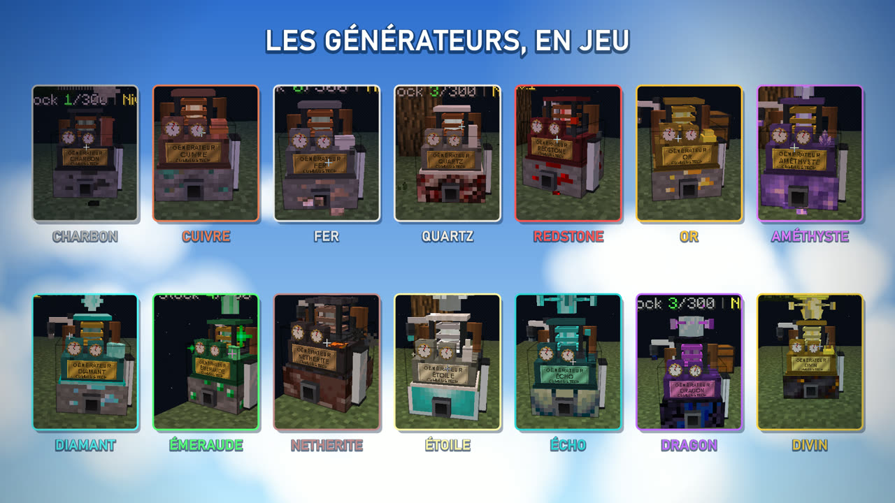 Les générateurs posés sur une île